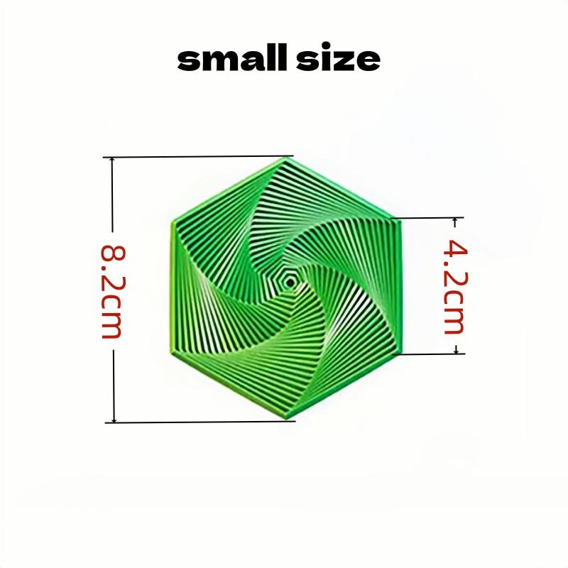 Шестиугольная stacking-головоломка с 3D-печатью, музыкальная шкатулка, иллюзорная вращающаяся игрушка для снятия стресса и декора, волшебная иллюзия, подарок для взрослых