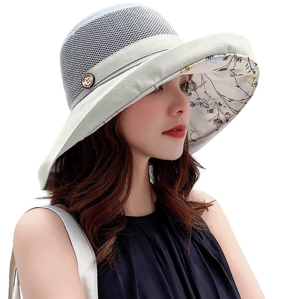 Ladies' Classic Fisherman'S Hat Breathable Mesh Sunscreen Lining Printed Foldable Upf Hats Holiday Travel Hiking Sunshade Hat