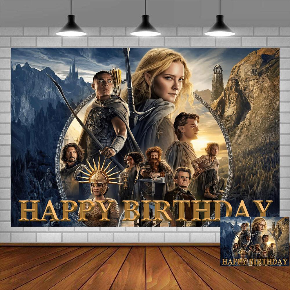71. The Lord of the Rings Party Supplies Birthday Decor Poster Backdrop Banner 5x3ft