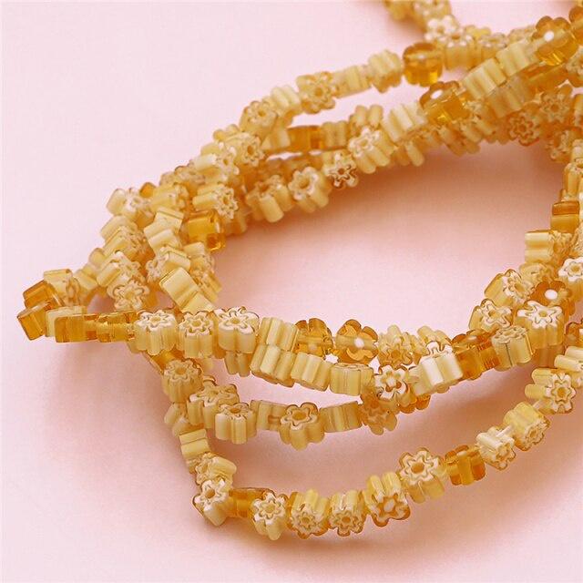 45шт лэмпворк бусины разноцветные стеклянные бусины с цветочным узором для изготовления ювелирных изделий