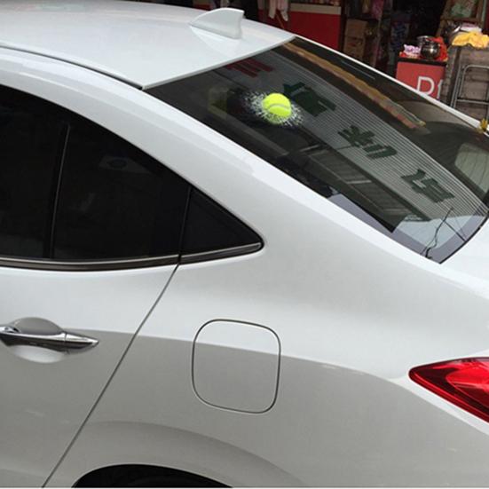 Creative 3D Funny Glass Sticker Tennis Baseball DIY Crazy Car Auto Supplies