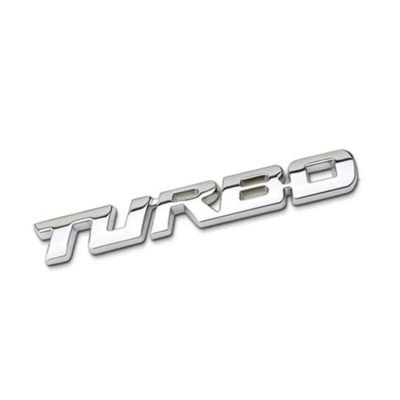 Автомобильная наклейка с турбонаддувом, турбо, металлический сплав, 3D значок, аксессуары для модификации автомобиля, задняя маркировка, боковая маркировка, декоративная автомобильная наклейка
