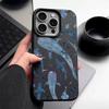 Чехол для телефона с китовой акулой для iPhone 17 16e 16 Pro Max 12 13 14 15 Pro Max 11 17 Air Ударопрочный Кожаная текстура Силиконовый TPU Чехол