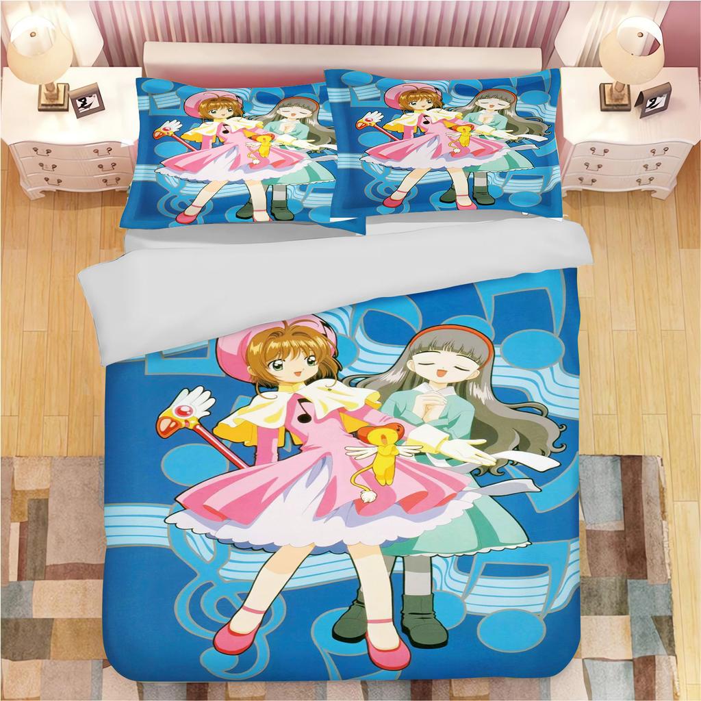 Аниме Наволочки с принтом Cardcaptor Sakura для взрослых и детей Пододеяльник Одеяло Домашняя мода Мальчики Девочки 3D Постельное белье
