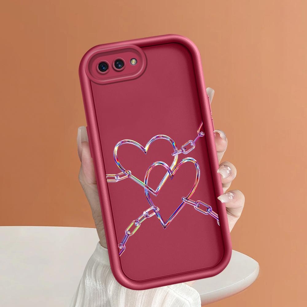 Мягкие силиконовые квадратные лестницы с мультяшным узором, полное покрытие, защита камеры, противоударный чехол для OPPO Reno Realme OnePlus