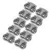 10Pcs Cord Lock Stopper Clamp Locker for Drawstring Shoelaces Lace Locking End Tightener Zinc Alloy