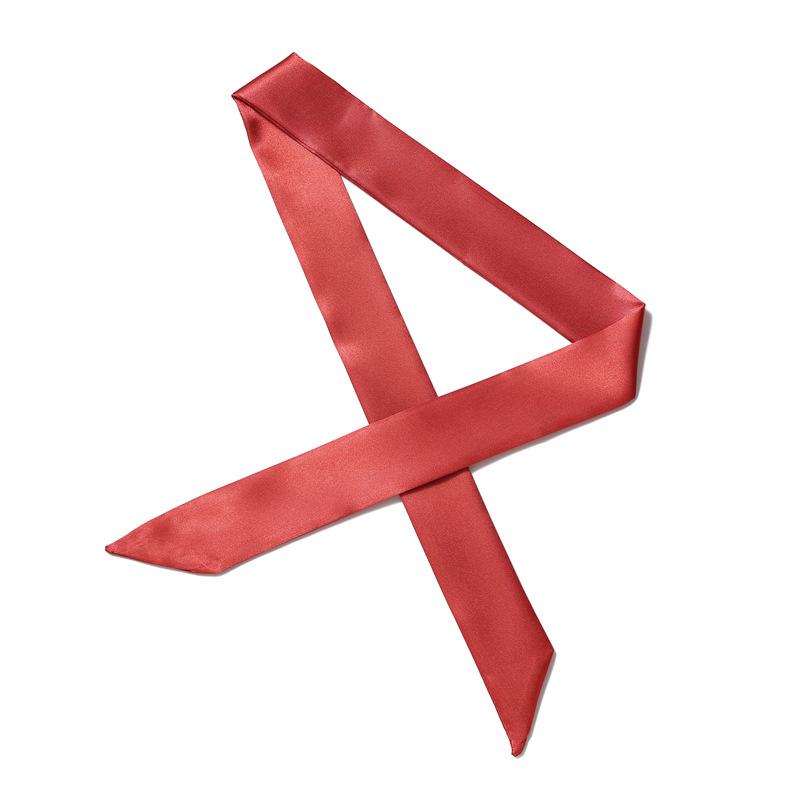 Solid Color Scarf, Women'S Slim And Long Scarf, Decorative Tie Bag, Ribbon, Versatile Headband, Bow Belt, Fashionable Scarf