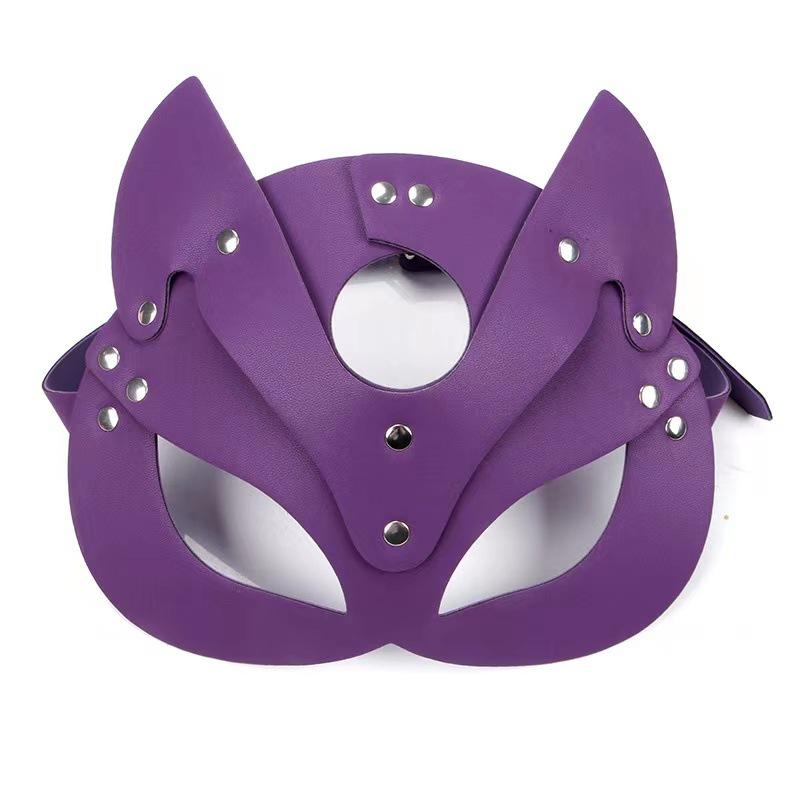 Fox Leather Eye Mask Role-playing Mask PU Sex Mask Eye Toys for Couples Adult Games Games Bondage Set BDSM