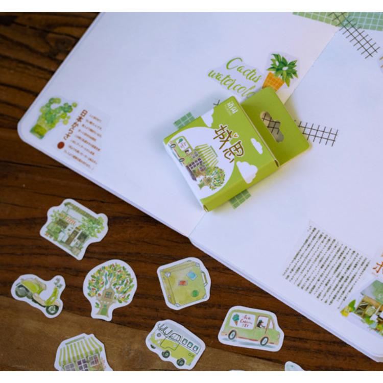 50 шт./упак., милые цветочные плакаты с единорогом, мини-бумажные наклейки, украшение для дневника, этикетка для скрапбукинга, канцелярские принадлежности