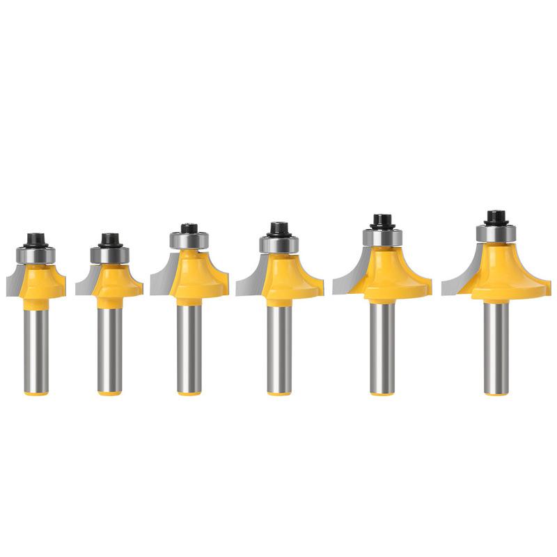 8 мм хвостовик ножа для снятия фаски фреза с подшипником для дерева деревообрабатывающий триммер гравировка угловая круглая фреза