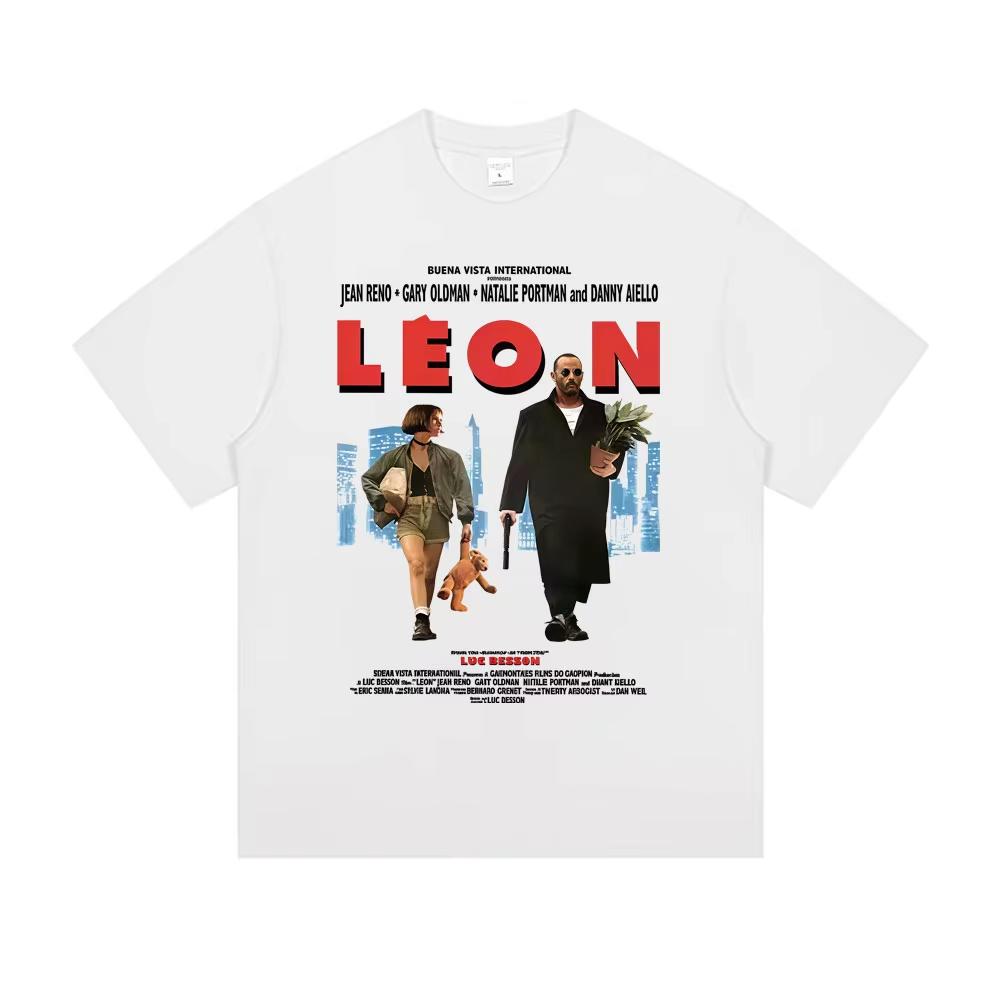 Classic Movie Leon The Professional Tshirt Men Women Casual Cotton Vintage Tshirts Mens Hip Hop Gothic Rock T Shirt