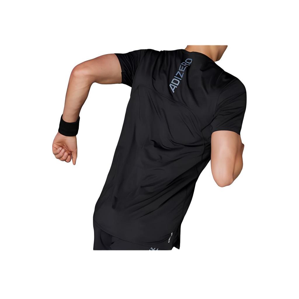Adidas Quick-Drying Running Sports Short Sleeve T-Shirt Men Tops Black IX2831