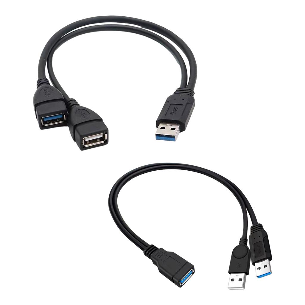 Адаптер USB3.0, переходник USB3.0 на 2USB2.0, удлинитель, зарядка и передача данных, USB-разветвитель, адаптер