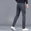 Мужские эластичные джинсы, мужские свободные прямые повседневные джинсы большого размера, износостойкие весенние и осенние мужские джинсы