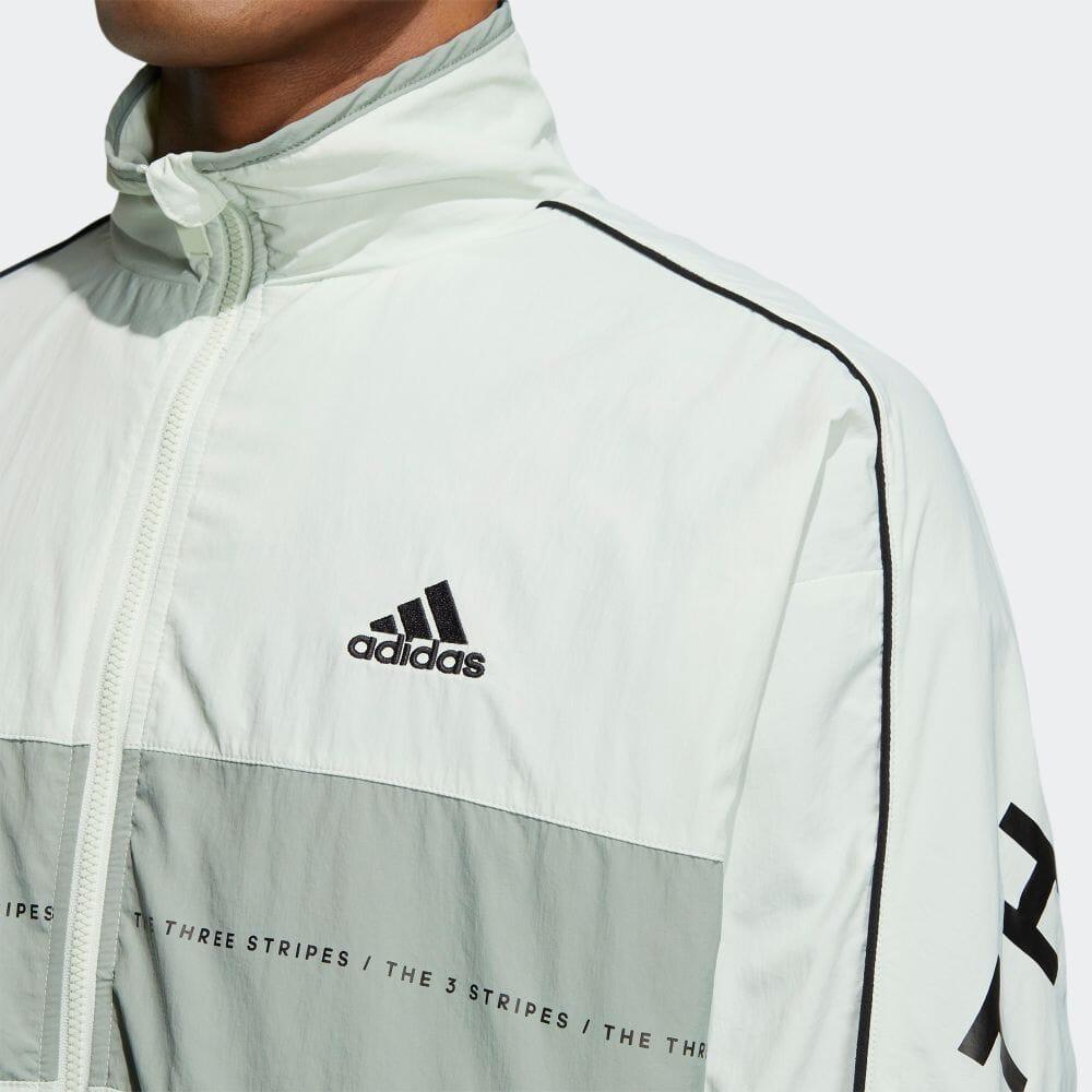 adidas Куртка унисекс льняная зеленая IA9427