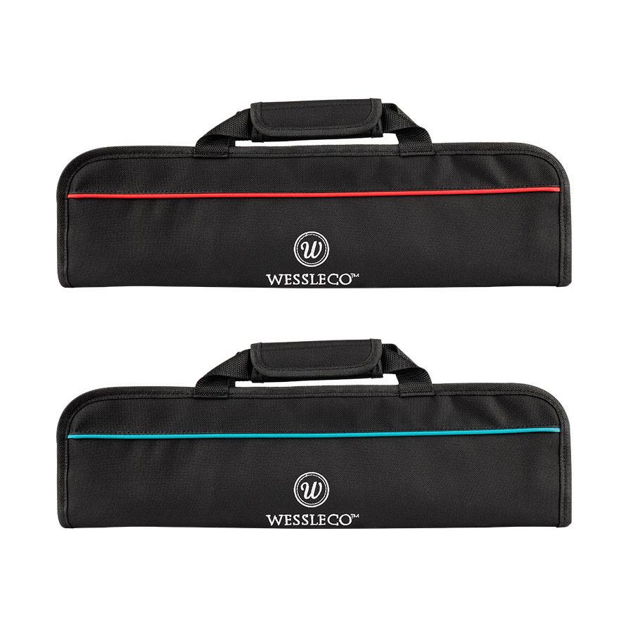 Double-Layer Oxford Cloth Chef Knife Bag, Scratch Resistant Large Capacity Portable Cutlery Storage Pouch for Western Cuisine Students
