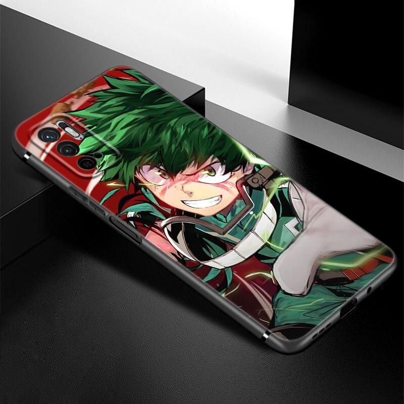 My Hero Academia Phone Case For Xiaomi Redmi Note 7 8 8T 9 9S 10 10S 10T 11 11S 4G 11E 11T Pro 5G Soft TPU Black Cover