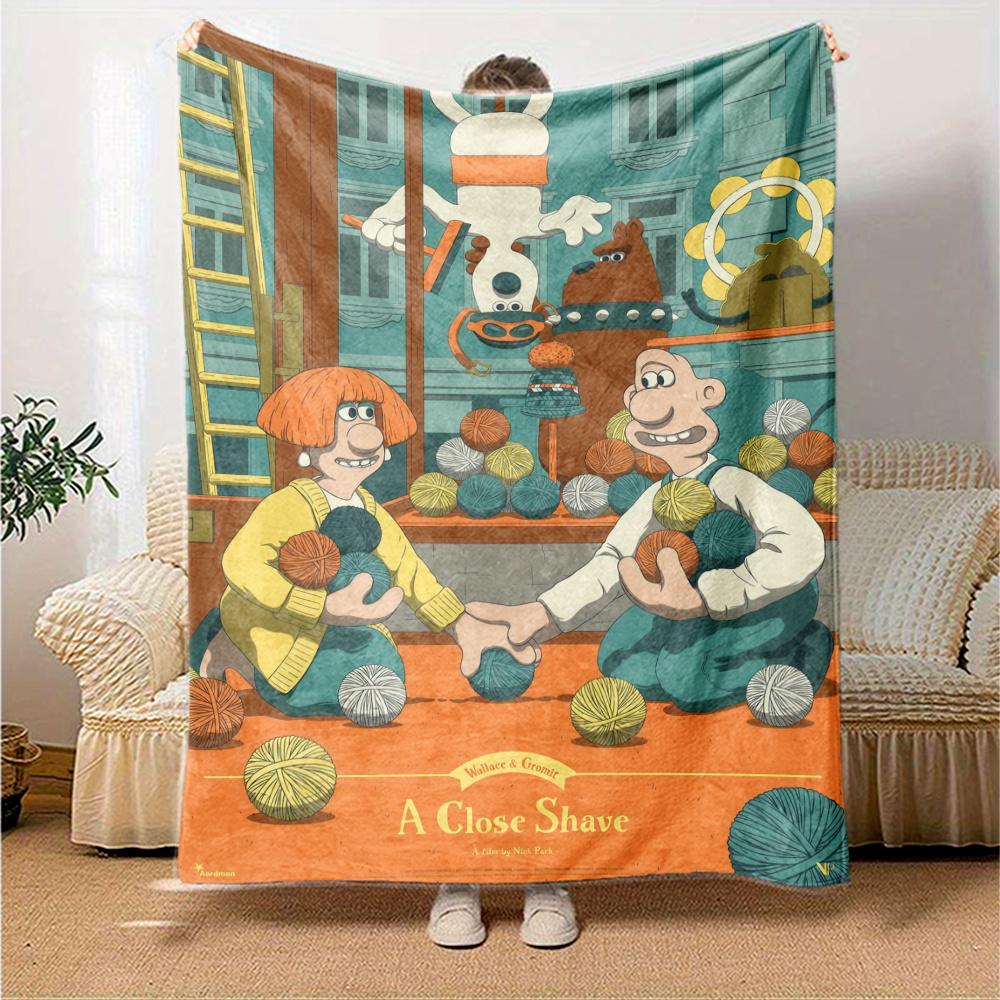 Wallace Gromit Blanket, High quality Comfortable for All Seasons, Home Decor, Warmth and Comfort