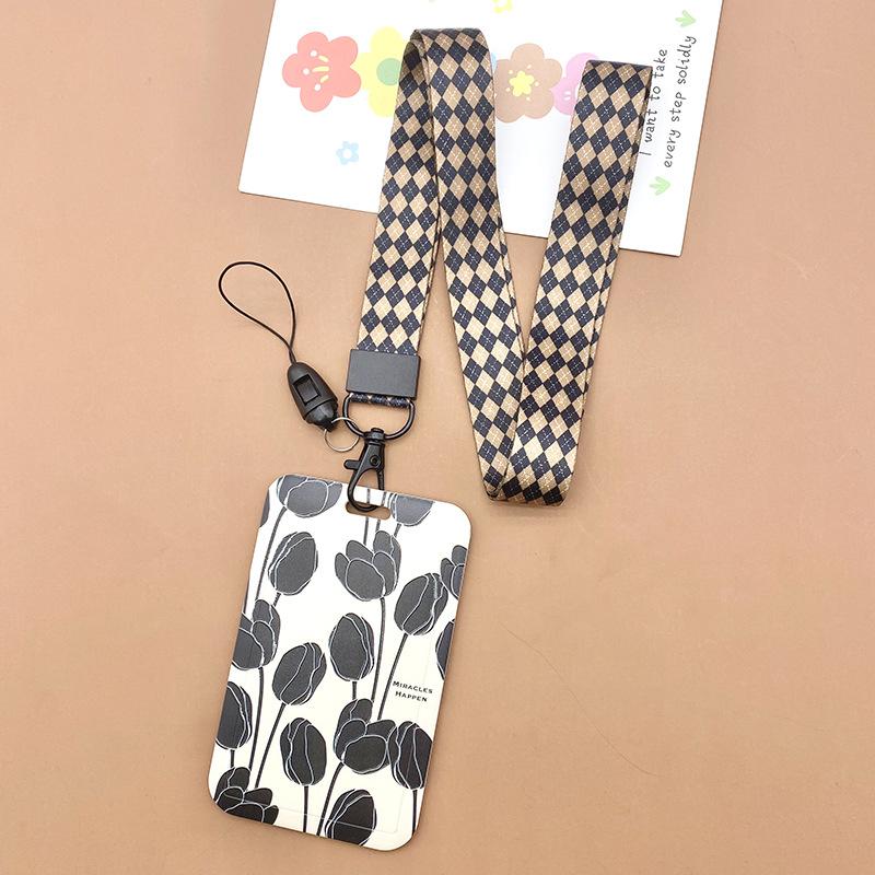 Держатель для карт с изображением фруктов, чехол для бизнес-бейджа из АБС-пластика, чехол для сотрудника, студенческий ремешок, держатель для удостоверения личности, имени