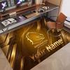 Custom Rug Brisbane Broncos Pattern Print Name Text Soft Non‑Slip Floor Carpet for Home Indoor Decoration