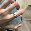 Средневековое кольцо из стерлингового серебра S925 с цирконами, матовое, женское, ретро, нишевое, высококачественное, легкая роскошь, универсальное, открытое, новое