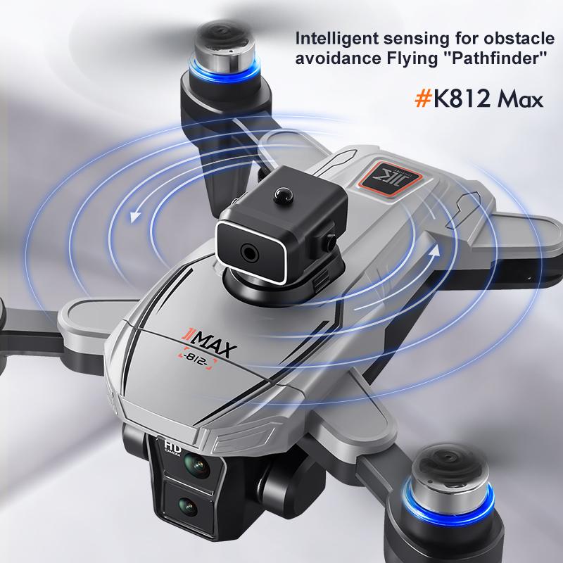 New K812 Max GPS Drone 4K Professional HD Dual Cameras 5G WIFI Brushless Obstacle Avoidance Screen FPV Foldable Quadcopter Toys
