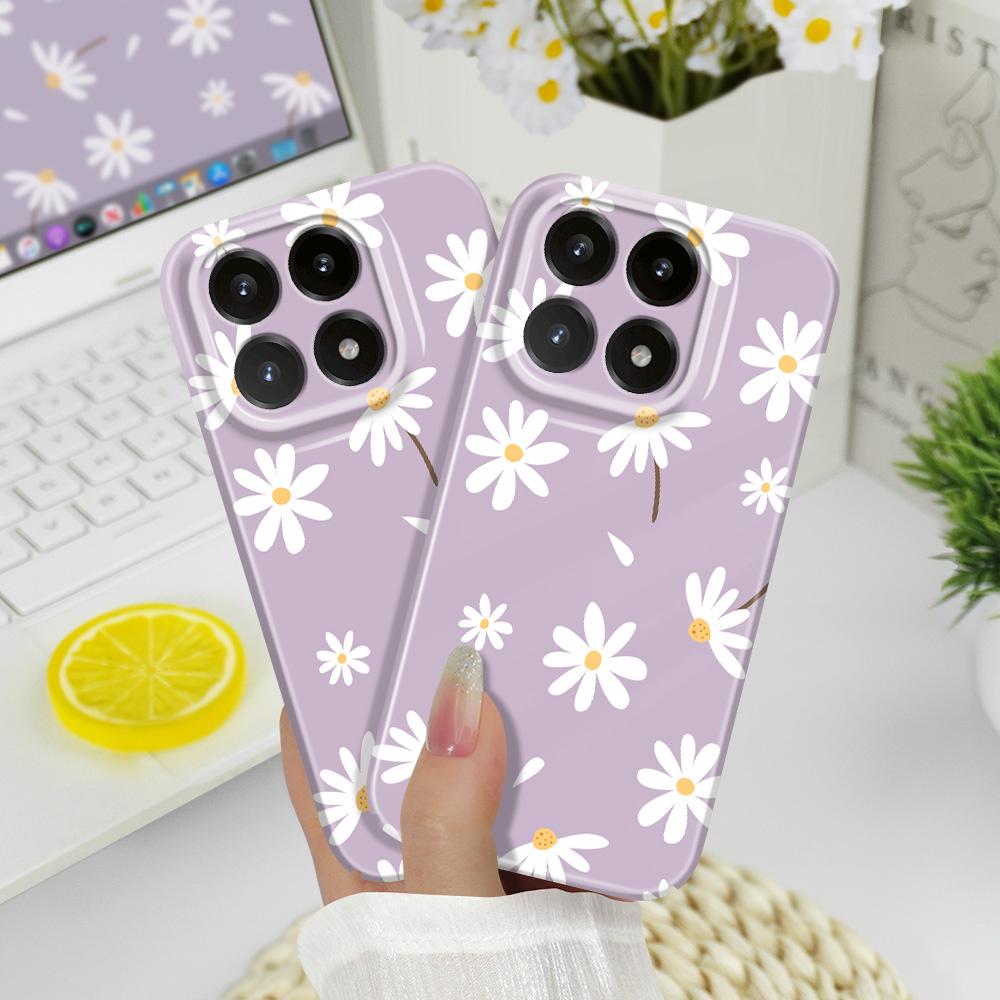 Simple Daisy Phone Case For Xiaomi 15 15T 14 14T Pro Film Hard Cover
