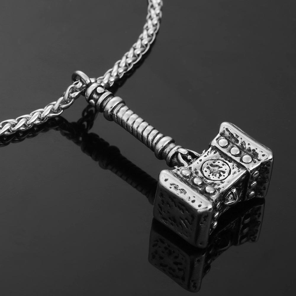 Нержавеющая сталь Nordic Viking Thor's Hammer ожерелье мужские ювелирные изделия