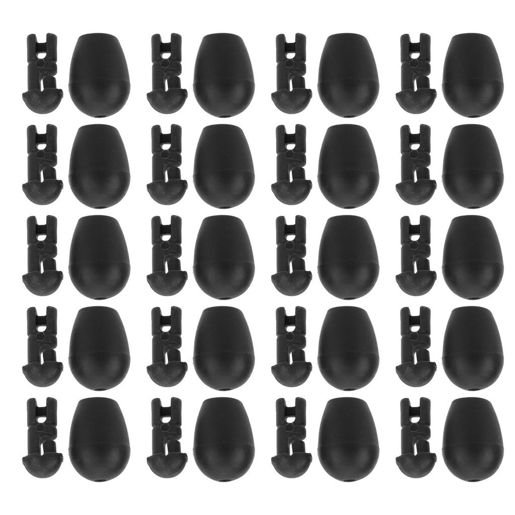 Бусины ABS Стопор для карповой матчевой оснастки Соединительные бусины для поводков Рыболовный аксессуарЧерный Маленький