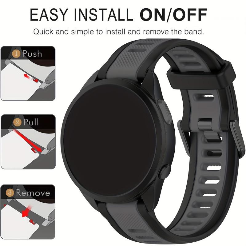 Быстросъемный ремешок 20 мм для Garmin Forerunner55/Vívoactive 5/(Forerunner 165/245/645 Music)/Vivoactive 3 Music