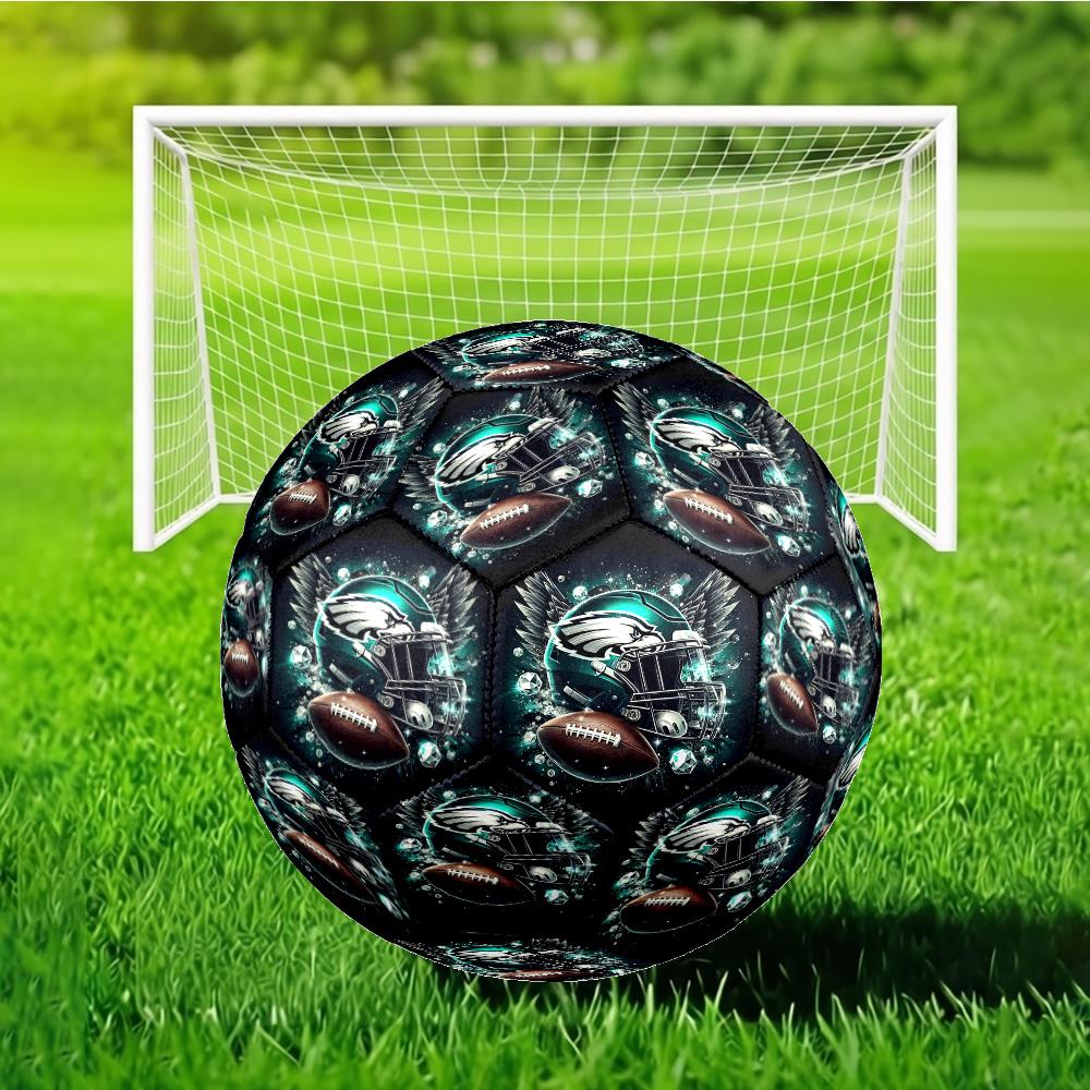 Philadelphia Eagles Size 5 Soccer Balls, Anti-Slip, Protective Football, Outdoor Sport, Practice Games, Birthdays Gift Suitable for fan