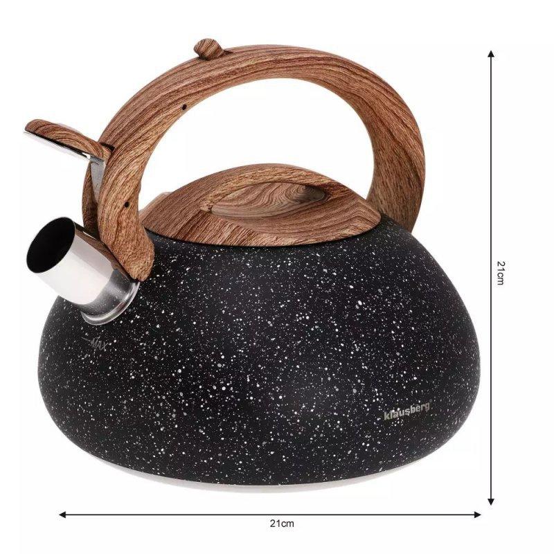 Czajnik Z Gwizdkiem 2,7L Klausberg Kb-7282 Granit Wood