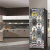 Kaleidoscope Refrigerator Sticker Door Cover Fridge Decoration Wallpaper Green Palm Scenery Decal Creative Film Wrap
