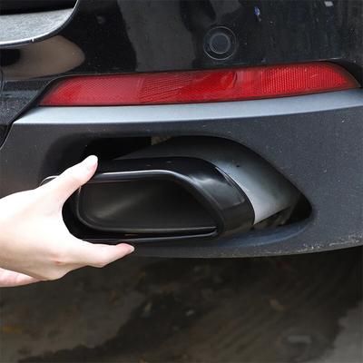 Для BMW X5 F15 X6 F16 2014-2018 нержавеющая сталь черная крышка выхлопной трубы автомобиля 1 компл. автомобильные аксессуары для горла