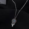 Moonlight Stone Dream Catching Net Water Drop Pendant Necklace For Women Exquisite Hollow Out Jewelry Gift YSL