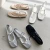 Melting Brown Women Square Toe Sheer Mesh Mary Jane Flats 4 Colors