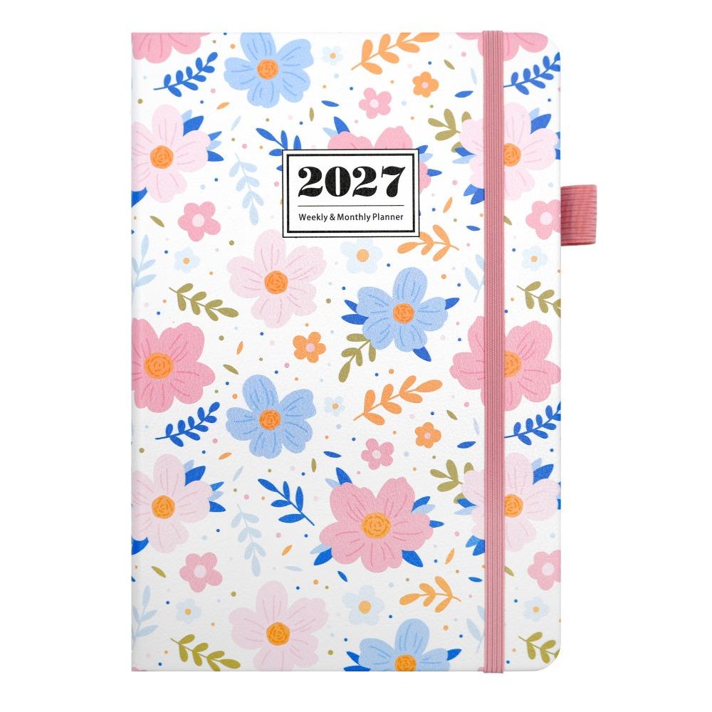 PU Leather Cover A5 Diary Weekly & Monthly Yearly Planner New 2027 Planner Home School Office