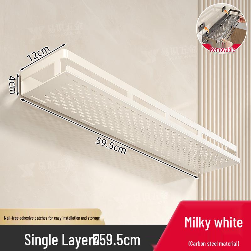 Роскошная настенная полка для ванной комнаты со штангами для хранения без сверления