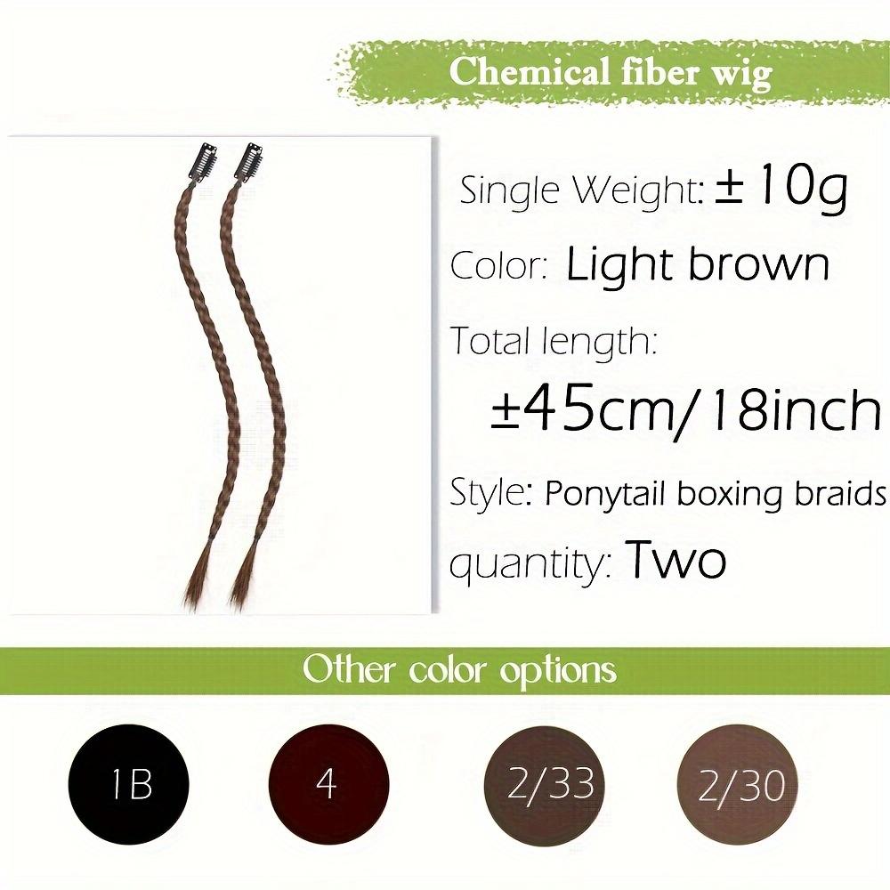 LISI HAIR SSynthetic Wig Braids With Clip Boxing Braid Clip In Hair Extension Black Brown Dirty Boxer Braids For Women