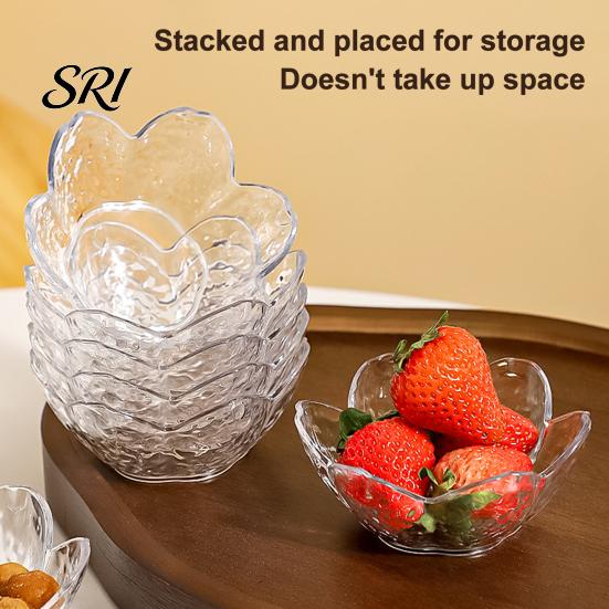 Japanese Style Sauce Bowl 5Pcs Sakura Dipping Dish PP Condiment Plate for Sushi Hot Pot BBQ Nesting Bowls BPA-Free Stackable And Cold Holder