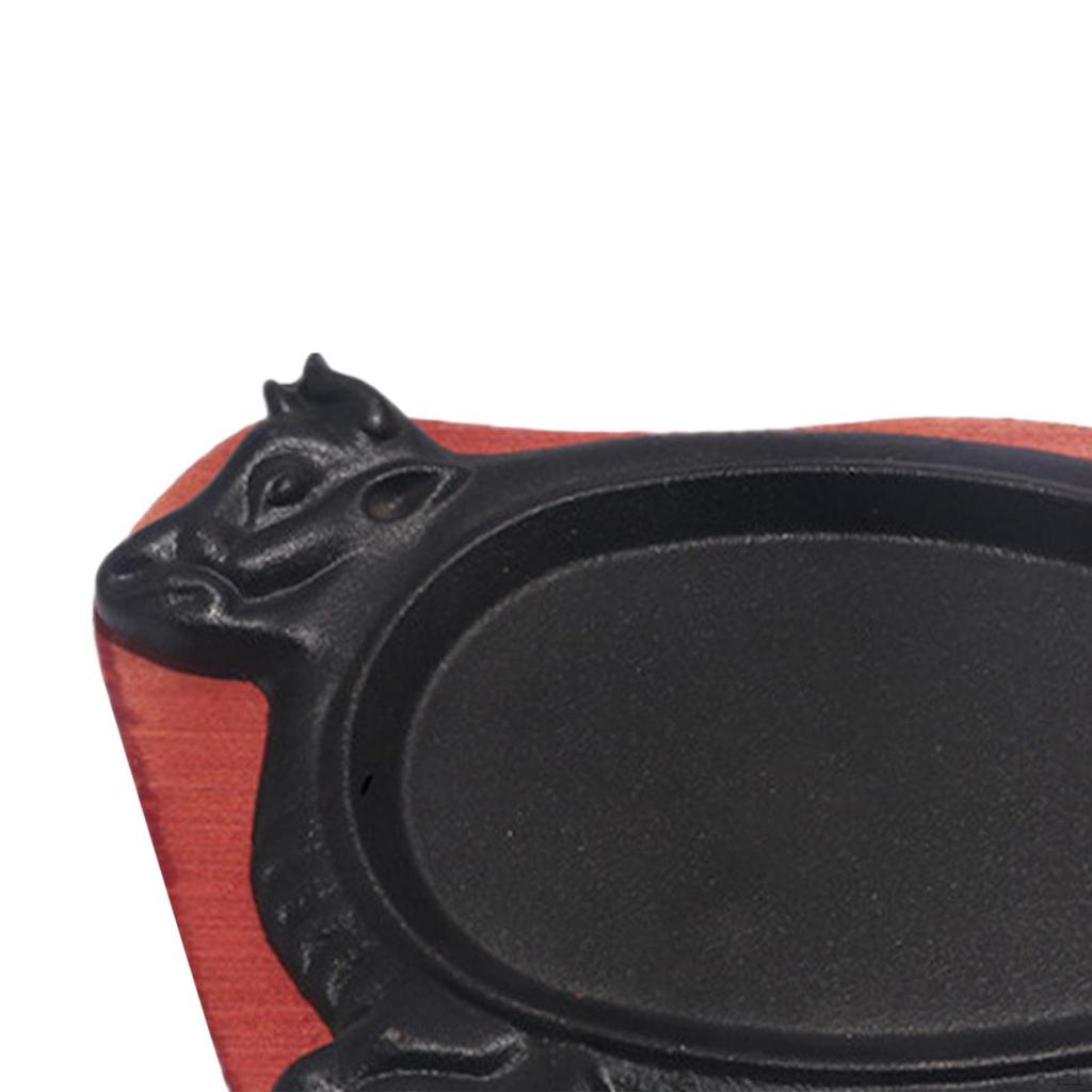 Сковорода для барбекю, тарелка для стейка, шипящая сковорода, посуда, антипригарная сковорода в форме коровы для кухни