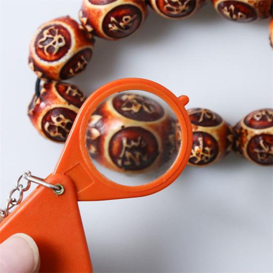 Slim Thin Reading Pocket Magnifying Glass 60mm 6x Loupe Folding Magnifier