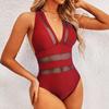 New Sexy Mesh Patchwork Swimwear Women One Piece Swimsuit Female Push Up Monokini Bathers Bathing Suit Beachwear Swim Lady