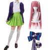 [Milky Time] The Quintessential Quintuplets Nakano Ichika, Nino Miku, Yotsuba Itsuki Cosplay Set with Wig, Halloween (M, Nino Set)