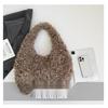 Plush Shoulder Bag Women Plush Large Capacity Daily Commute