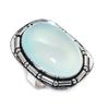 Аква Халцедон Ручной Работы Ювелирное Изделие Кольцо из Стерлингового Серебра 925 Пробы Размер 8.5 S6a69