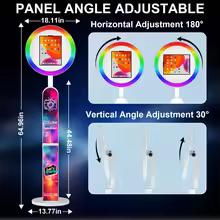 High Quality Portable 12.9 Inch 13 Inch iPad Photo Booth Adjustable Photo Booth Adjustable circular RGB fill light Party Wedding