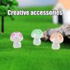 8PCS Mini Glowing Mushrooms Tiny Mushrooms Decoration for Miniature Garden Landscape Dollhouse DIY Crafts Party Ornaments