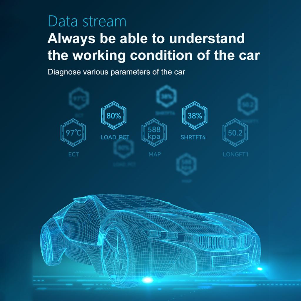 V521 Универсальный сканер OBDII Профессиональный считыватель кодов автомобилей Печать данных OBDIIEOBDCAN Режим сканирующего инструмента