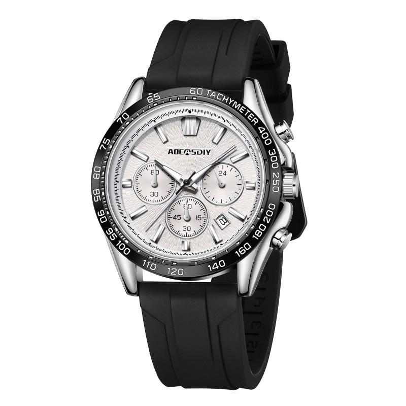 AOCASDIY New Trend Men's Watch Fashion Business Leisure Sports Watch Multi-Functional Waterproof Quartz Watch